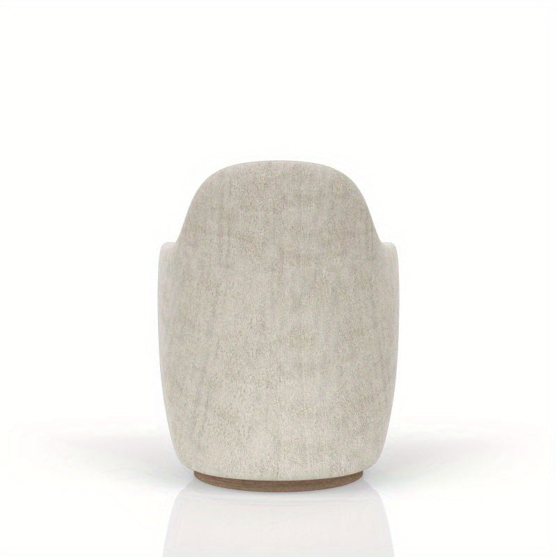 Cocoa and Ivory Swivel Barrel Chair