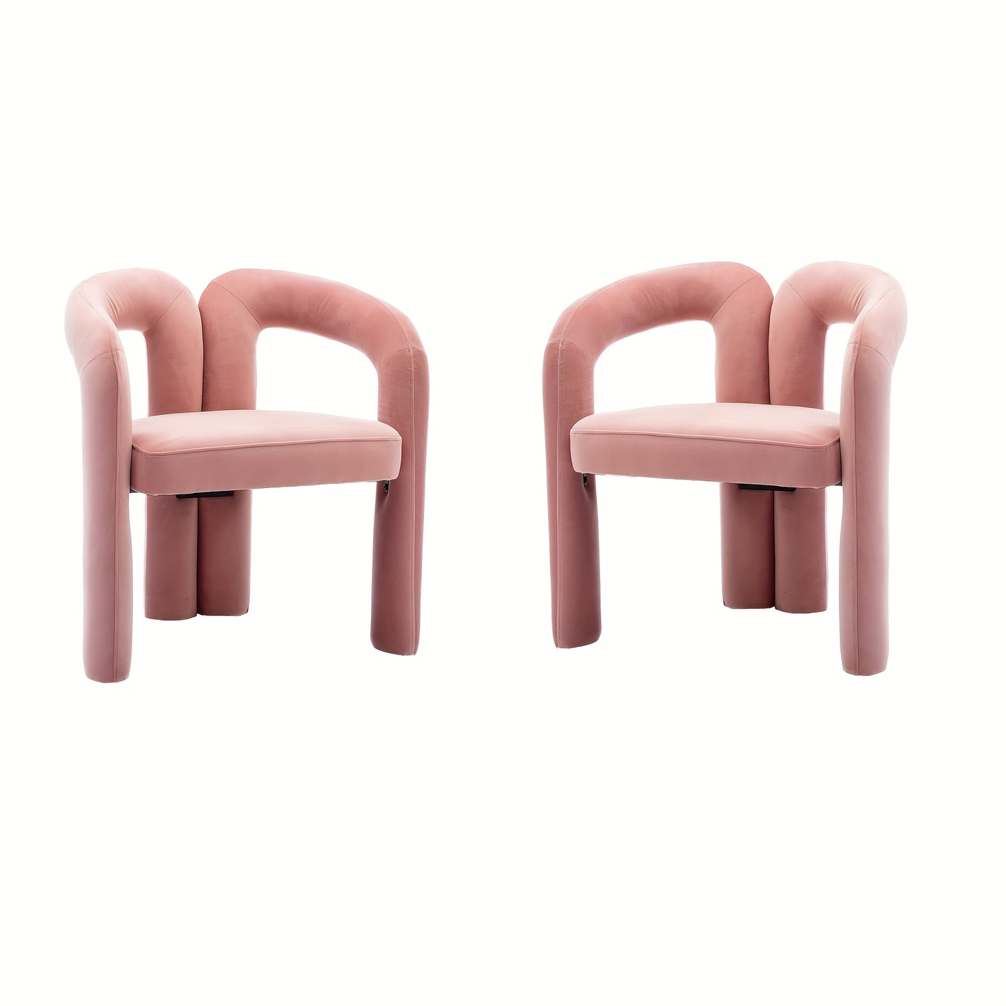 Set Of 2pcs Contemporary Designed Velvet Fabric Upholstered Accent\u002FDining Chair\u002FBarrel Side Chairs Kitchen Armchair for Living Room