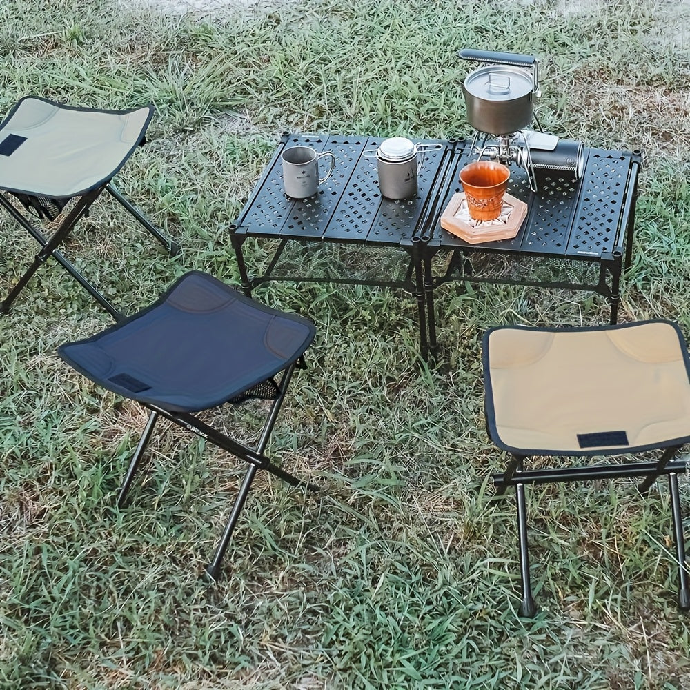 Portable Folding Chair for Outdoor Camping, Travel, and Picnic - Aluminum Alloy, Square Shape, Multi-Use for Fishing, Art Painting, and Home Use