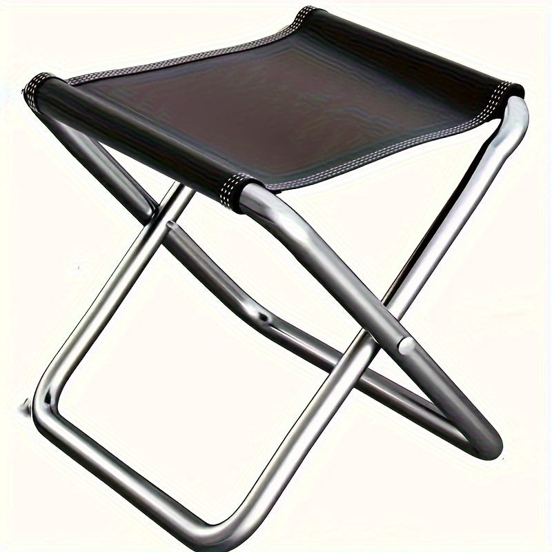 Ultra-Lightweight Compact Folding Stool - Durable Metal Frame, Quick-Fold Portable Design for Travel, Camping, Fishing & Outdoor Adventures