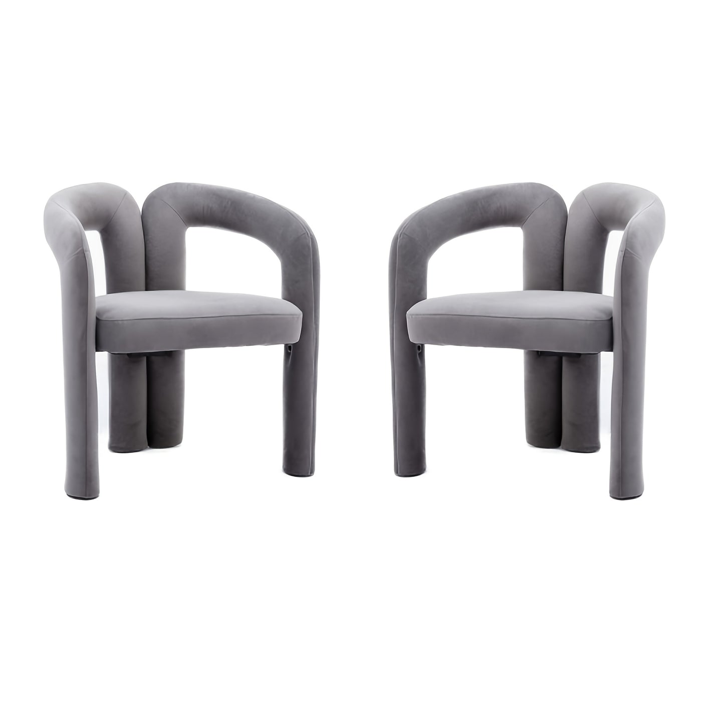 Set Of 2pcs Contemporary Designed Velvet Fabric Upholstered Accent\u002FDining Chair\u002FBarrel Side Chairs Kitchen Armchair for Living Room