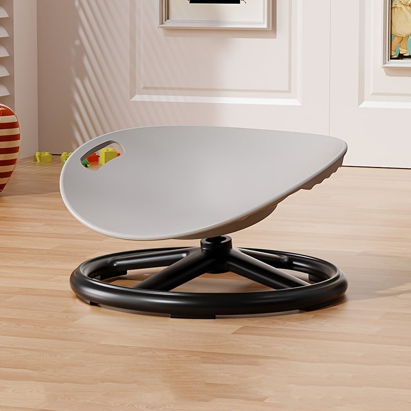 Ergonomic Swivel Sensory Chair with Anti-Slip Metal Base & Wave Base Design - Durable Plastic Construction, Open Back Support for Home, Sports Facilities,