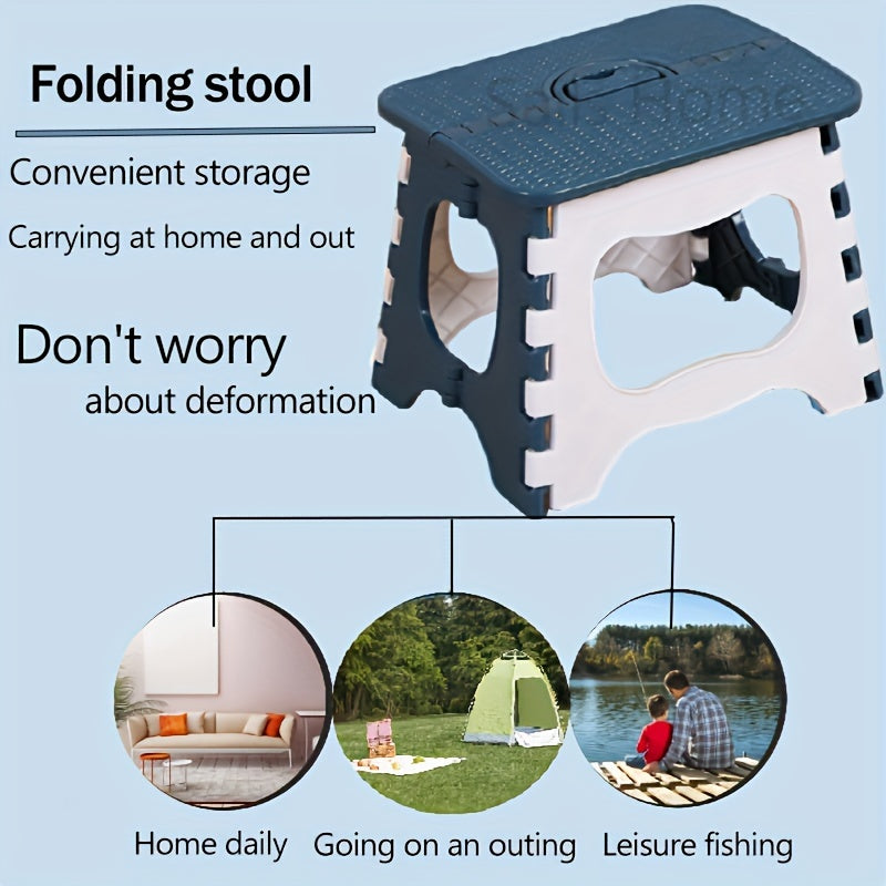 Portable Folding Chair, Simple Adult Plastic Stool Suitable for Fishing, Camping, Hiking, Picnic, Family Gatherings, Birthday Parties, Rites of Passage, School,