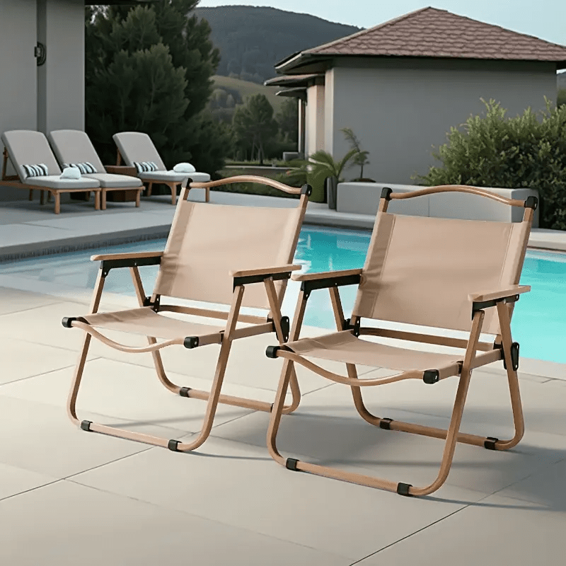 Portable Folding Camping Chair, Suitable for Outdoor Camping, Fishing, And Garden Lounging