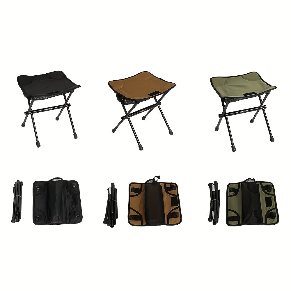 Portable Folding Chair for Outdoor Camping, Travel, and Picnic - Aluminum Alloy, Square Shape, Multi-Use for Fishing, Art Painting, and Home Use