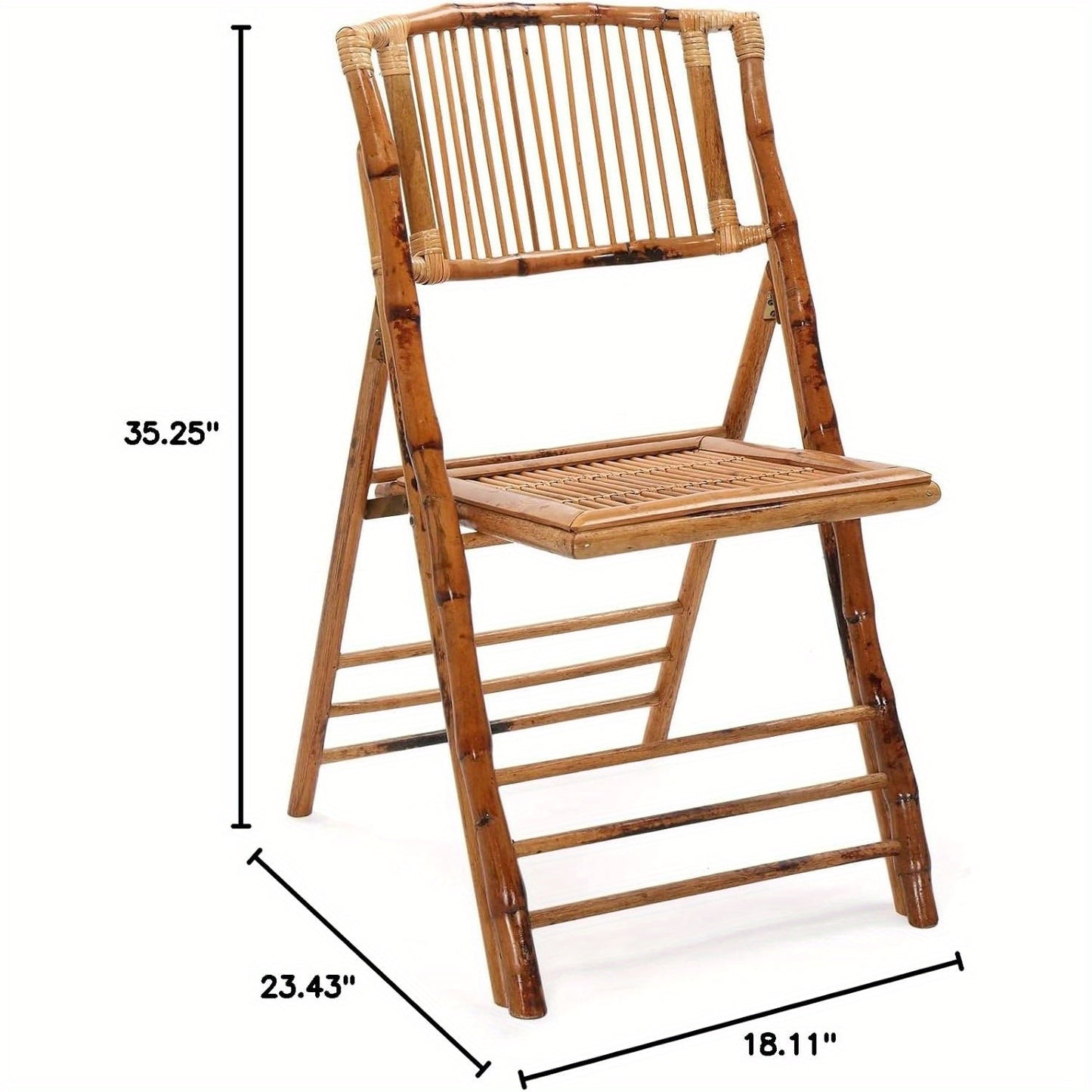 Bonnlo Bamboo Folding Chairs 1\u002F 2\u002F 4 Pack Foldable Dining Wood Chairs for Outdoor Indoor Garden Patio Lawn Porch Wedding Party Event Banquet