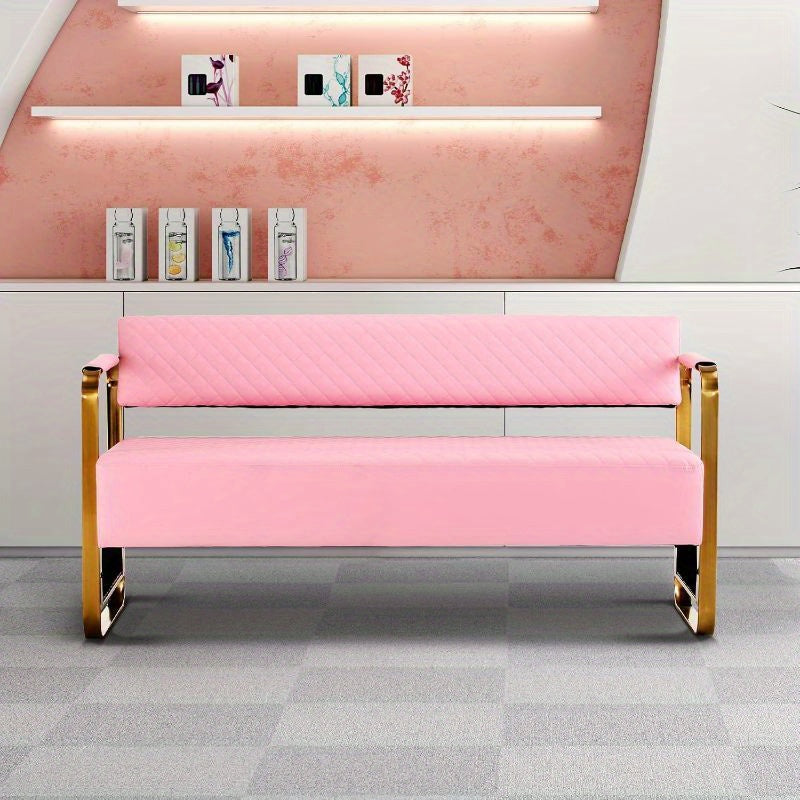 Elegant OmySalon Waiting Room Chair with Arms - 57.5\