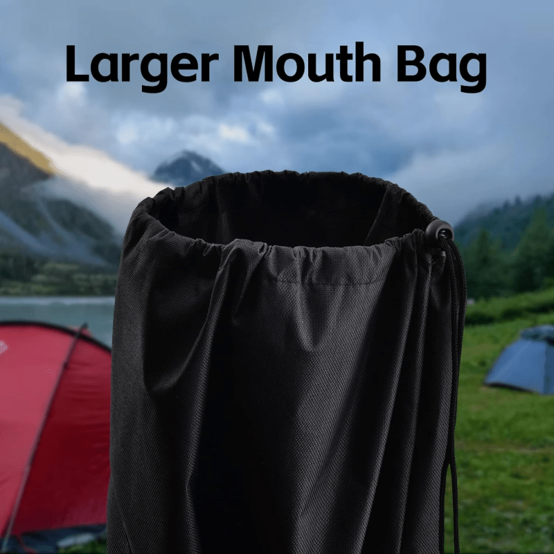 1pc Extra Large Portable Folding Chair Storage Bag with Handle - Durable Compact Lightweight Design for Beach, Travel, Camping & Sports - Black,