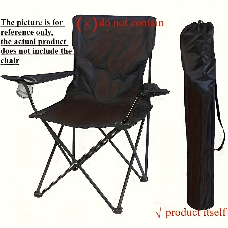 1pc Extra Large Portable Folding Chair Storage Bag with Handle - Durable Compact Lightweight Design for Beach, Travel, Camping & Sports - Black,