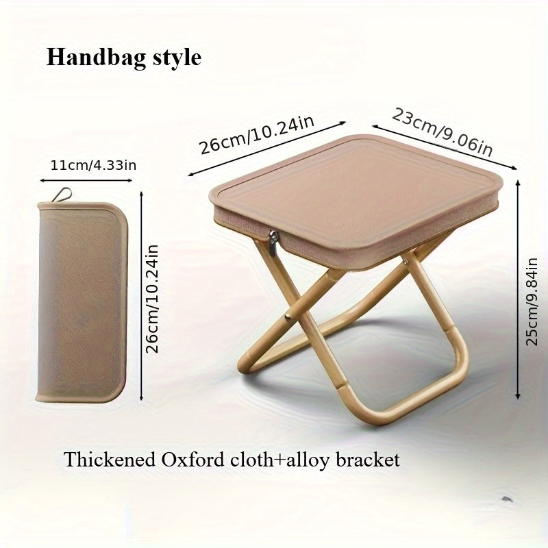 Lightweight Portable Folding Chair - Compact Travel Seat with Iron Alloy Frame, 3-Step Swivel Design for Outdoor Camping, Picnic, and Fishing Enthusiasts,