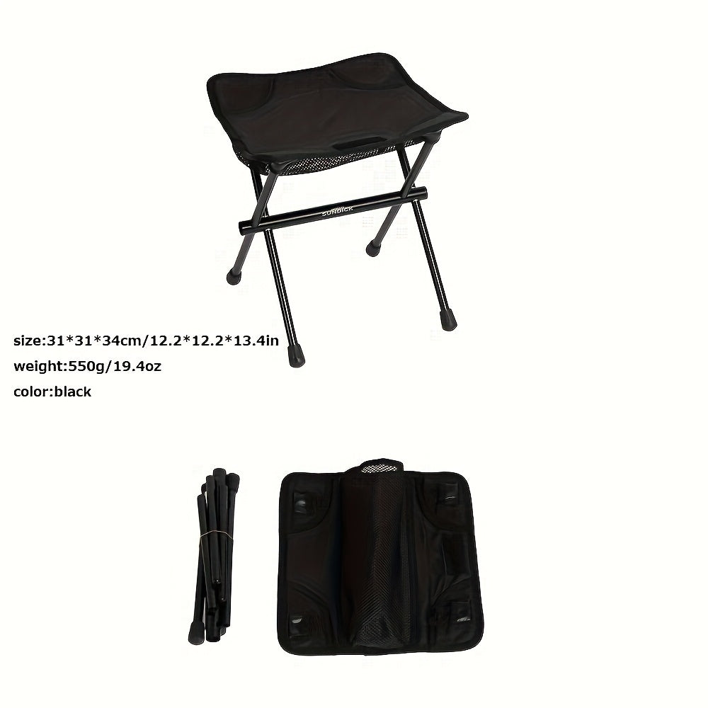 Portable Folding Chair for Outdoor Camping, Travel, and Picnic - Aluminum Alloy, Square Shape, Multi-Use for Fishing, Art Painting, and Home Use