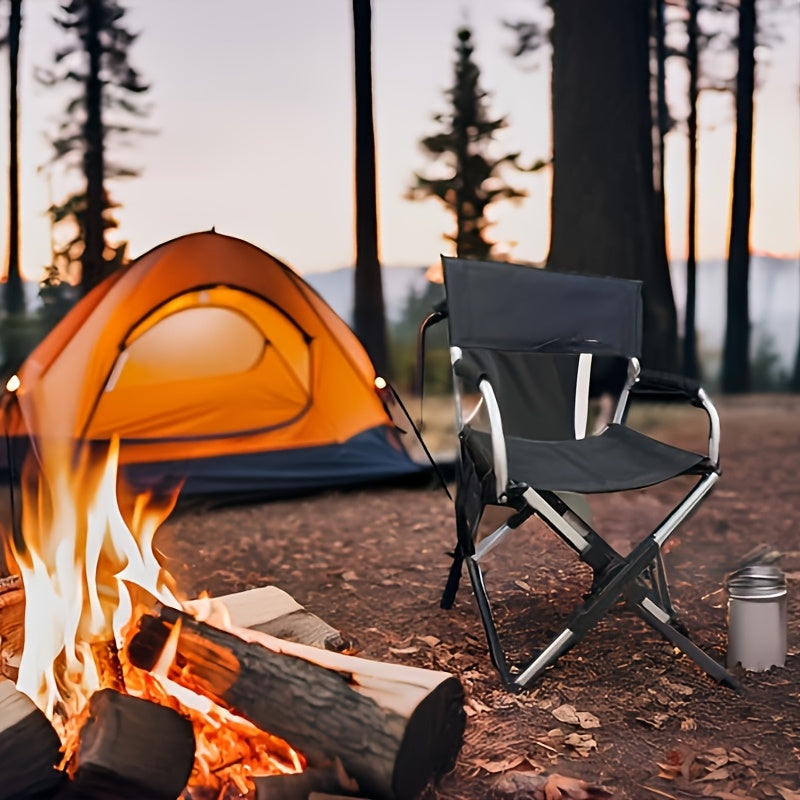 Portable Camping Chair With Carry Bag, Compact, Lightweight Collapsible Arm Chair For Outdoor Camping, Sports, Tailgates, Beach, And Fishing; Supports Up To 250lbs