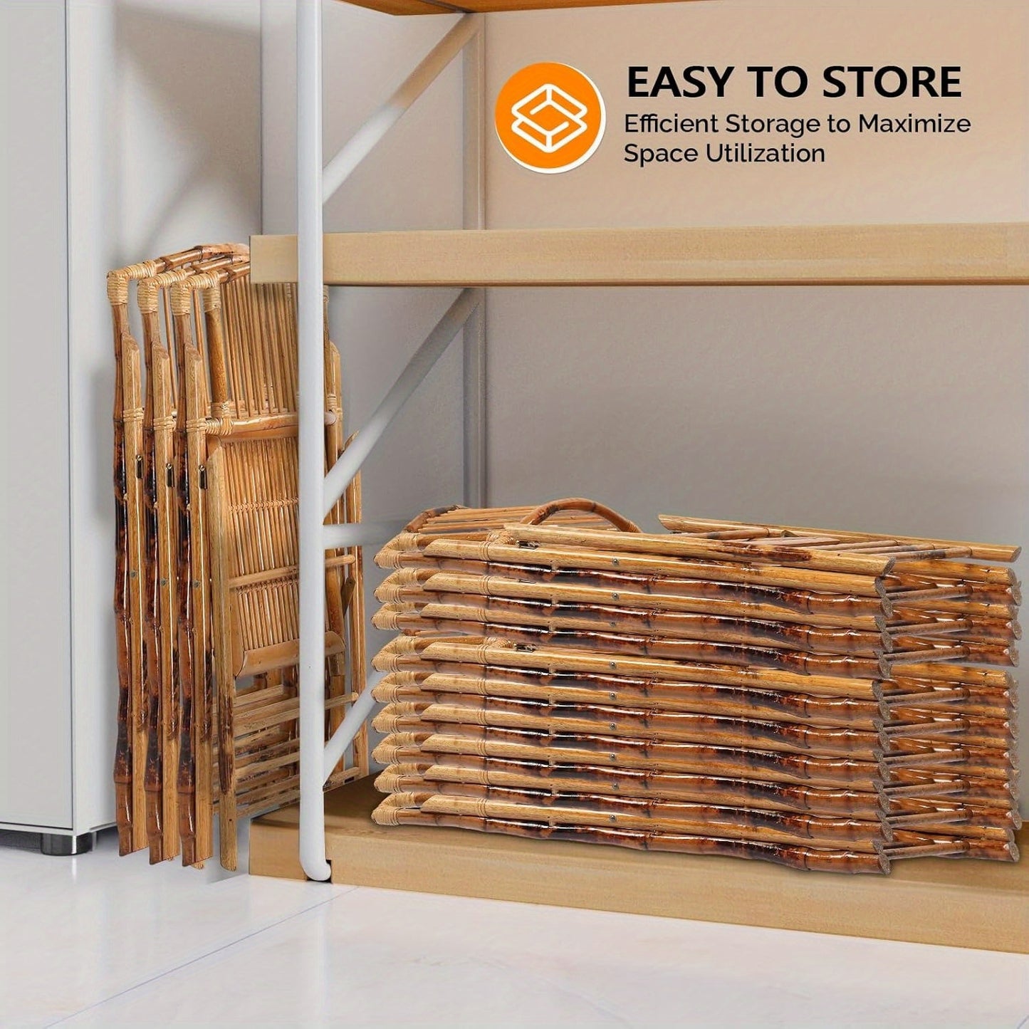 Bonnlo Bamboo Folding Chairs 1\u002F 2\u002F 4 Pack Foldable Dining Wood Chairs for Outdoor Indoor Garden Patio Lawn Porch Wedding Party Event Banquet