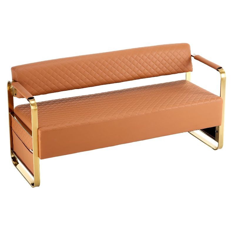 Elegant OmySalon Waiting Room Chair with Arms - 57.5\