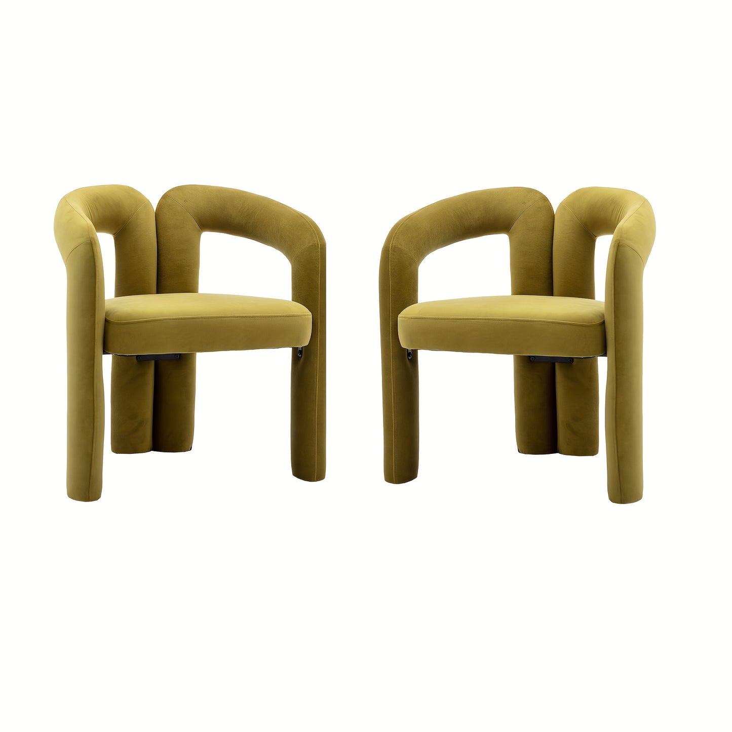 Set Of 2pcs Contemporary Designed Velvet Fabric Upholstered Accent\u002FDining Chair\u002FBarrel Side Chairs Kitchen Armchair for Living Room