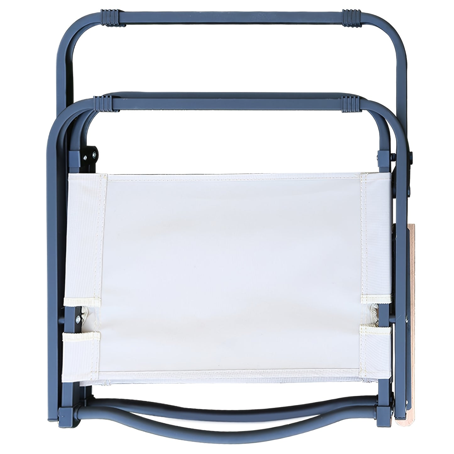 Portable Folding Chair - Lightweight And Durable, Suitable for Camping, Picnics And Outdoor Relaxation, Beige Fabric Seat with Black Metal Frame, Fishing Chair,