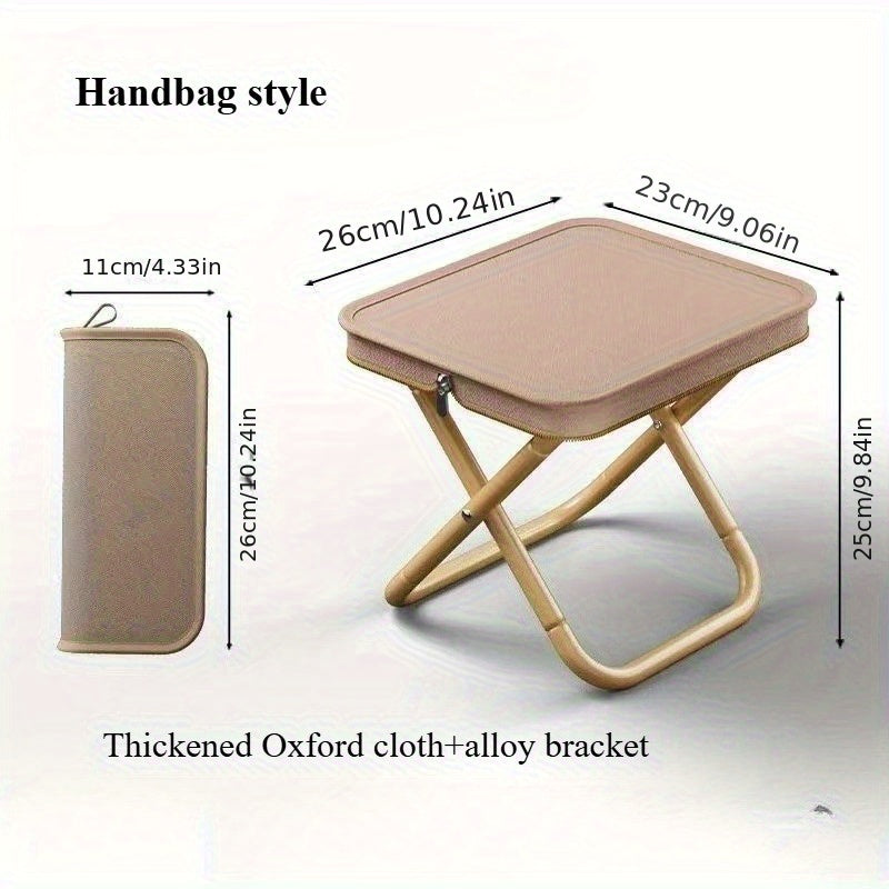 Lightweight Portable Folding Chair - Compact Travel Seat with Iron Alloy Frame, 3-Step Swivel Design for Outdoor Camping, Picnic, and Fishing Enthusiasts,