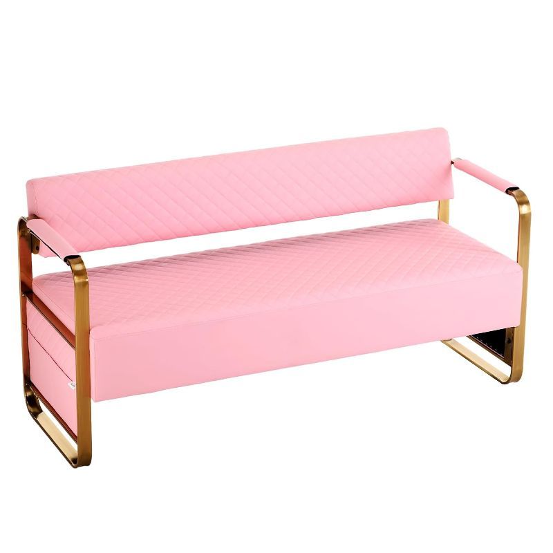 Elegant OmySalon Waiting Room Chair with Arms - 57.5\