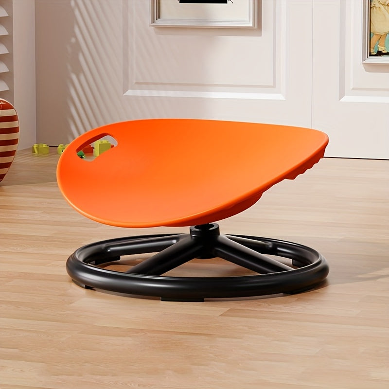Ergonomic Swivel Sensory Chair with Anti-Slip Metal Base & Wave Base Design - Durable Plastic Construction, Open Back Support for Home, Sports Facilities,