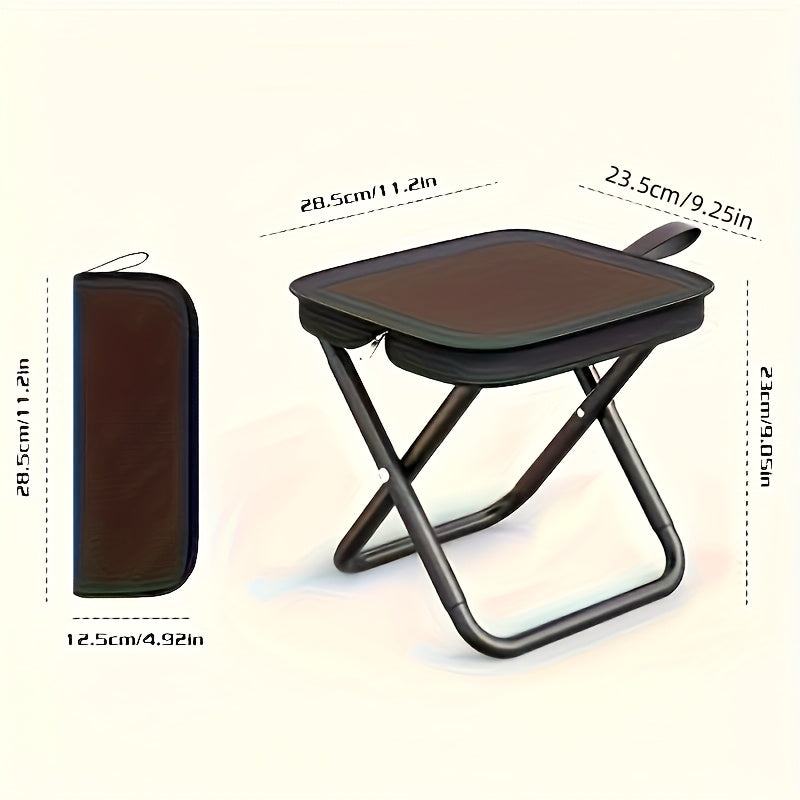 1pc Portable Folding Chair, Ideal for Beaches, Lawns, Picnics, Fishing, and Backpacking Trips