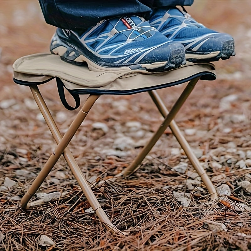 Portable Outdoor Camping Folding Chair, Mini Foldable Pencil Case Stool for Fishing, Subway, Camping, And Picnic Use in Various Multifunctional Scenarios.