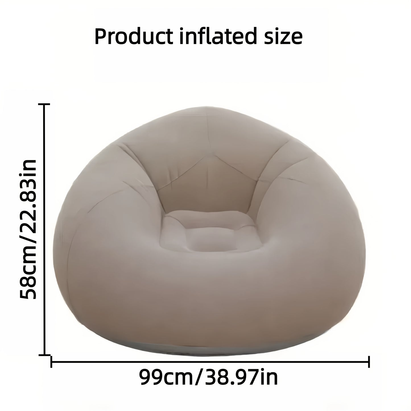 1pc Inflatable Sphere Sofa Chair - Space-Saving Lazy Seat with Easy Setup, Portable PVC Furniture for Living Room, Patio, Camping, Office - No Assembly Needed,