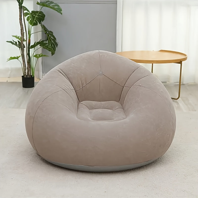 1pc Inflatable Sphere Sofa Chair - Space-Saving Lazy Seat with Easy Setup, Portable PVC Furniture for Living Room, Patio, Camping, Office - No Assembly Needed,