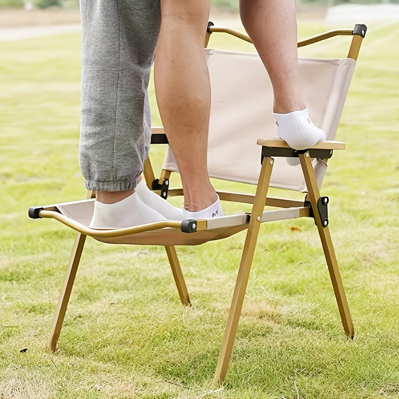 2pcs Oxford Folding Chair 2pcs Oxford Material Folding Camping Chair - Portable for Adults, Suitable for Beaches, Picnics, Backyards, and Barbecue Parties
