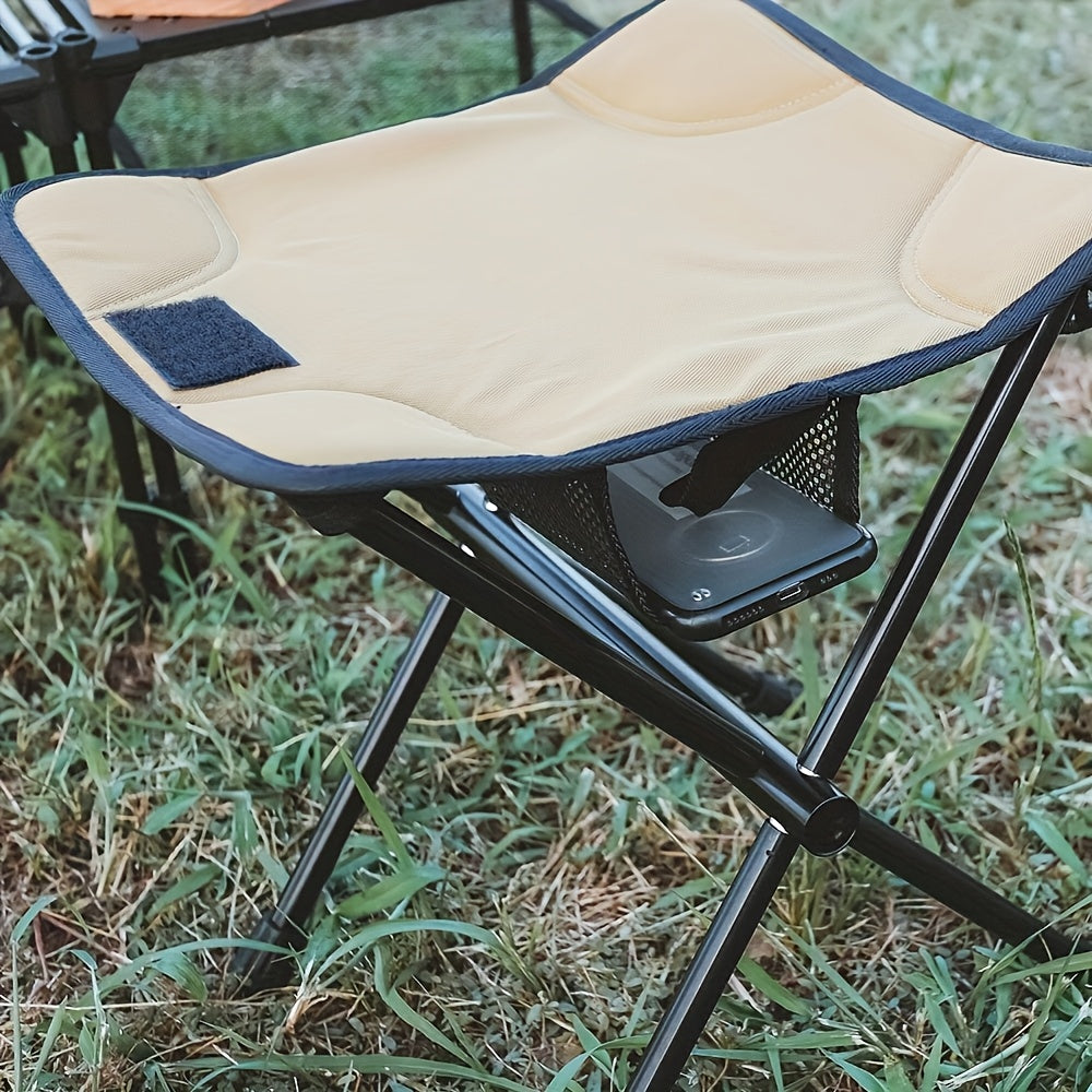 Portable Folding Chair for Outdoor Camping, Travel, and Picnic - Aluminum Alloy, Square Shape, Multi-Use for Fishing, Art Painting, and Home Use