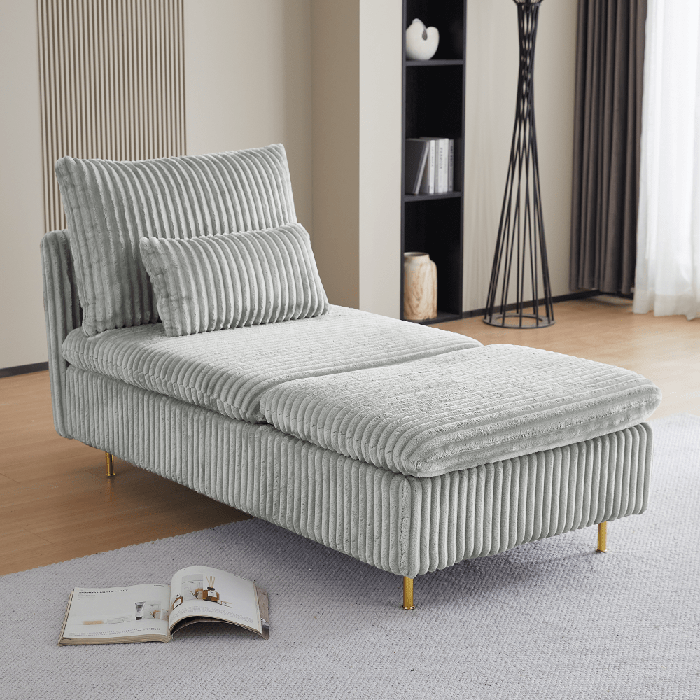 Leisure Corduroy Sofa Chair, Modern Corduroy Fabric Armchair for Small Space, Perfect for Living Room, Dormitory Or Apartment, Study
