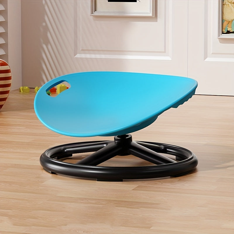 Ergonomic Swivel Sensory Chair with Anti-Slip Metal Base & Wave Base Design - Durable Plastic Construction, Open Back Support for Home, Sports Facilities,