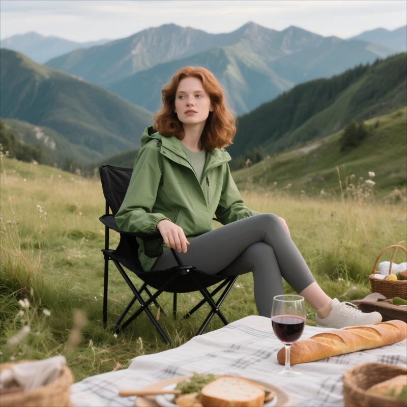 Best Seller in 88 Countries and Regions, 1pc Portable Folding Camping Chair with Armrests & Built-in Cup Holder