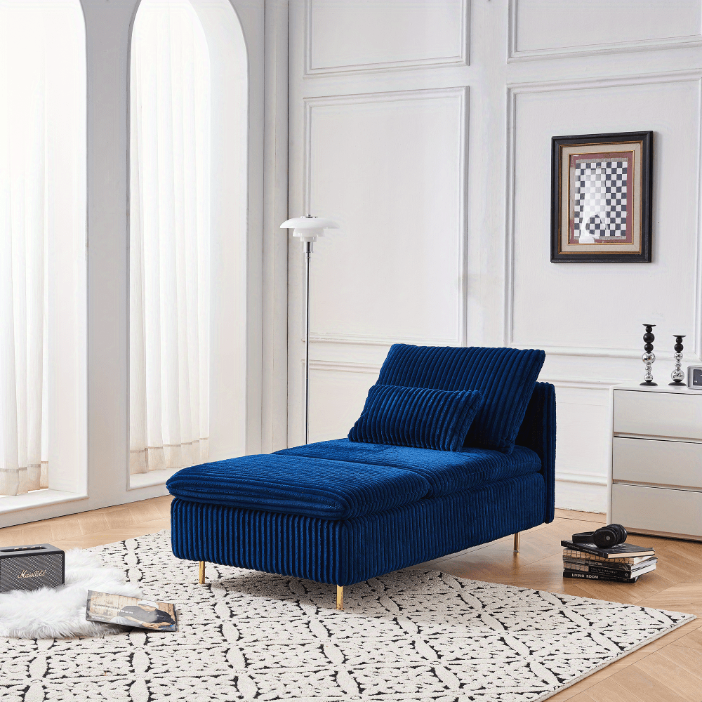 Leisure Corduroy Sofa Chair, Modern Corduroy Fabric Armchair for Small Space, Perfect for Living Room, Dormitory Or Apartment, Study