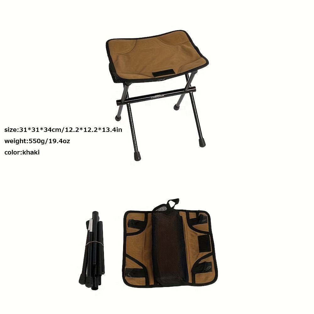 Portable Folding Chair for Outdoor Camping, Travel, and Picnic - Aluminum Alloy, Square Shape, Multi-Use for Fishing, Art Painting, and Home Use