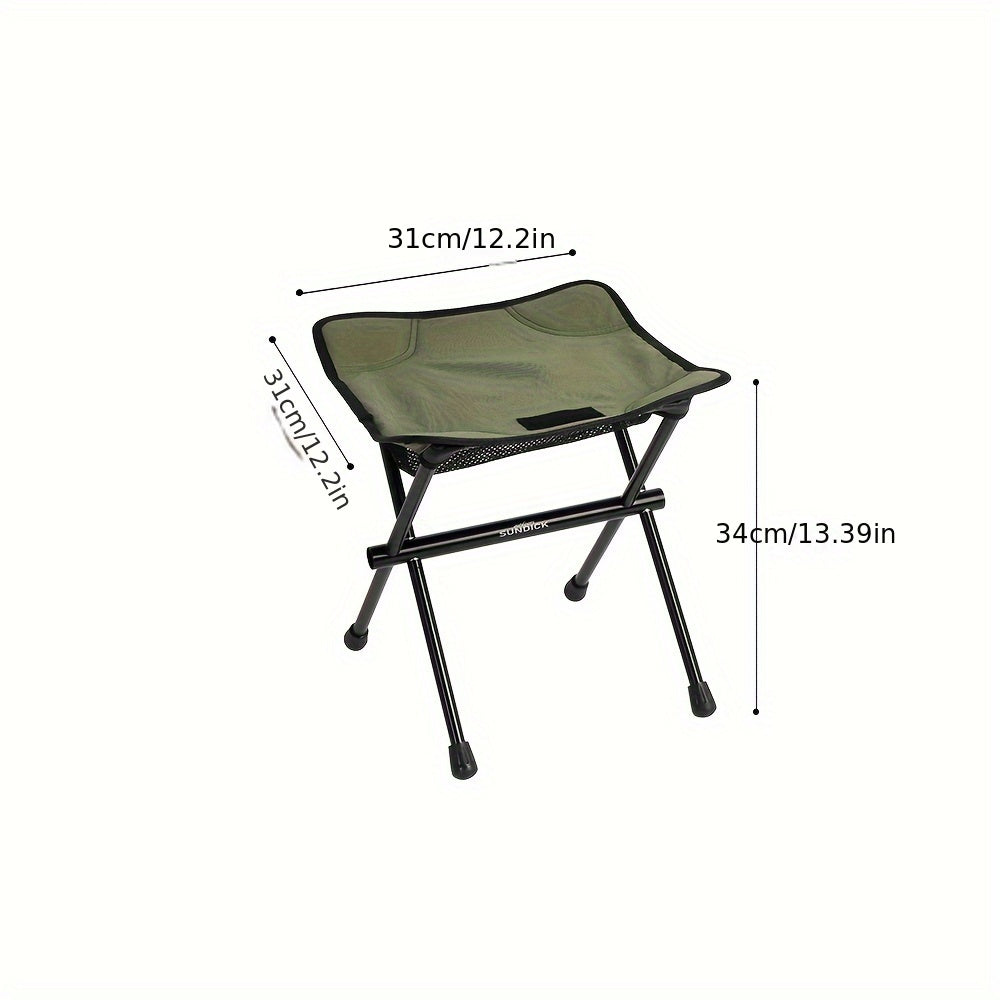 Portable Folding Chair for Outdoor Camping, Travel, and Picnic - Aluminum Alloy, Square Shape, Multi-Use for Fishing, Art Painting, and Home Use