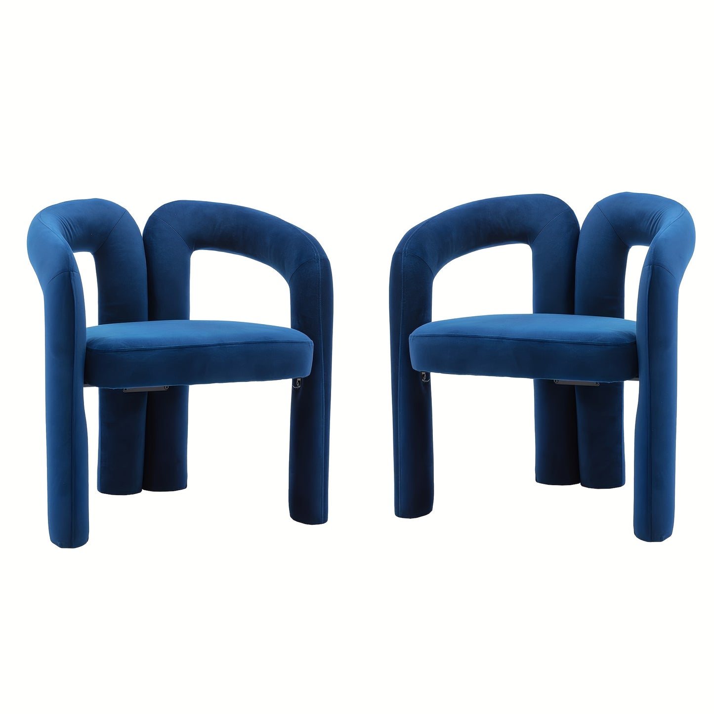 Set Of 2pcs Contemporary Designed Velvet Fabric Upholstered Accent\u002FDining Chair\u002FBarrel Side Chairs Kitchen Armchair for Living Room