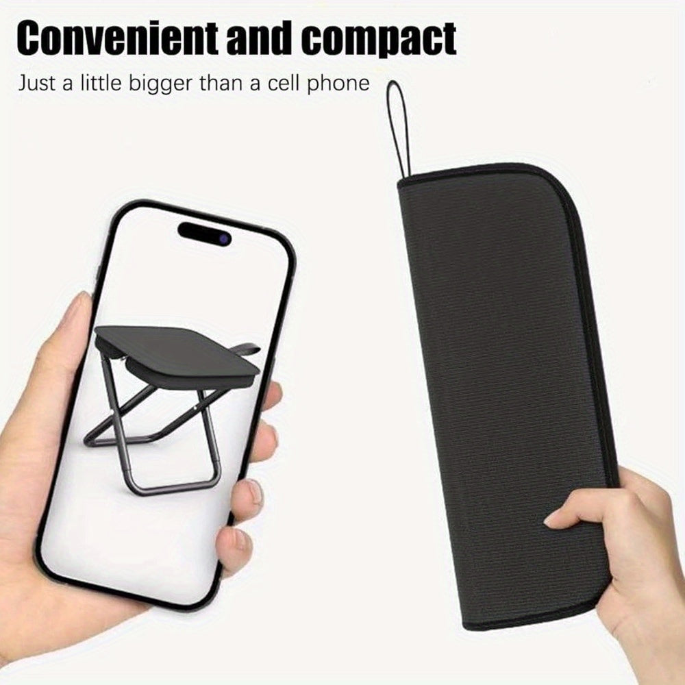 Portable Folding Backpack Chair with Carry Bag - Compact Lightweight Stool for Camping, Fishing, Picnic & Travel - Ergonomic Design,