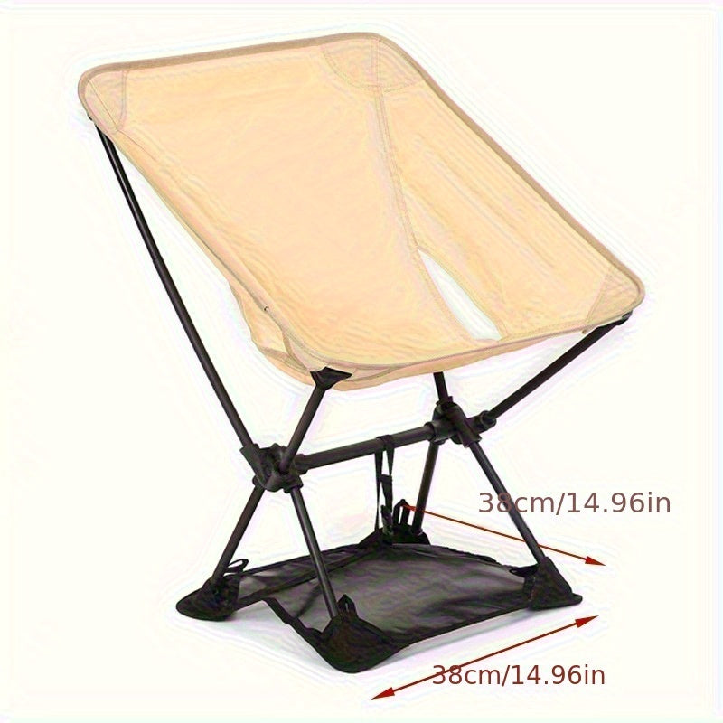 1pc Outdoor Moon Chair with Anti-Sink Pad, Portable Folding Table and Chair Set for Balcony, Bathroom, Garden - Breathable & Lightweight Design, Outdoor Furniture,