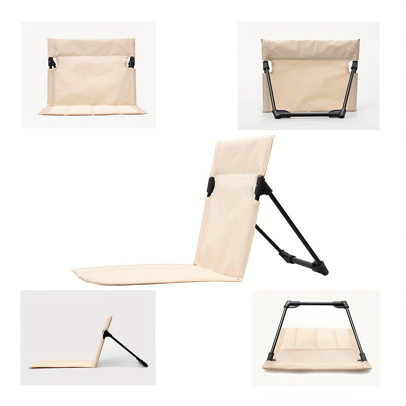 1pc Folding Chair Breathable Wear-resistant Wear-resistant Lazy Boy Chair for Outdoor Activities, Legless Chair - Beach Folding Outdoor