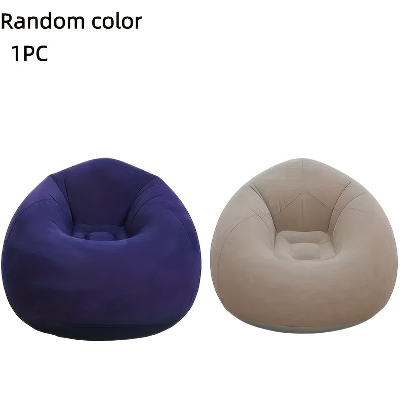 1pc Inflatable Sphere Sofa Chair - Space-Saving Lazy Seat with Easy Setup, Portable PVC Furniture for Living Room, Patio, Camping, Office - No Assembly Needed,