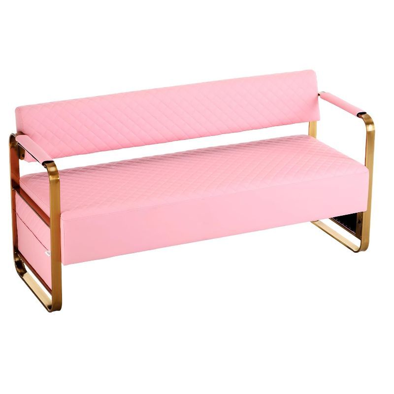 Elegant OmySalon Waiting Room Chair with Arms - 57.5\