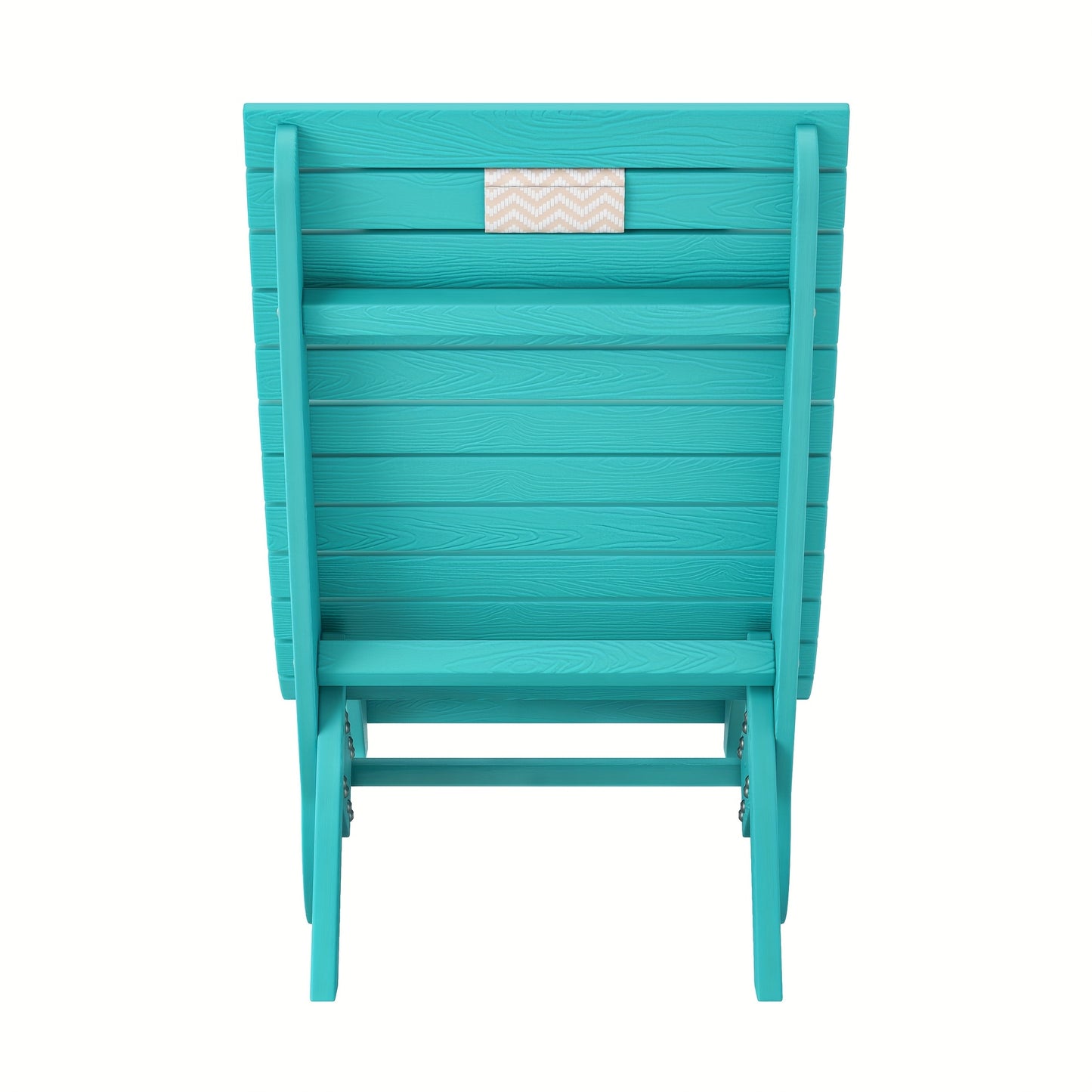 Turquoise HDPE Outdoor Chaise Lounge - Heavy-Duty Body-Hugging recliner chair with Slip-Resistant Base, Easy-Clean Surface for Poolside, Patio, Garden,
