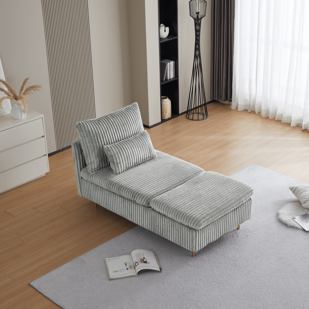 Leisure Corduroy Sofa Chair, Modern Corduroy Fabric Armchair for Small Space, Perfect for Living Room, Dormitory Or Apartment, Study