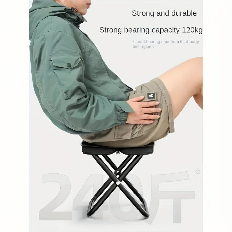 1pc Portable Folding Chair, Ideal for Beaches, Lawns, Picnics, Fishing, and Backpacking Trips