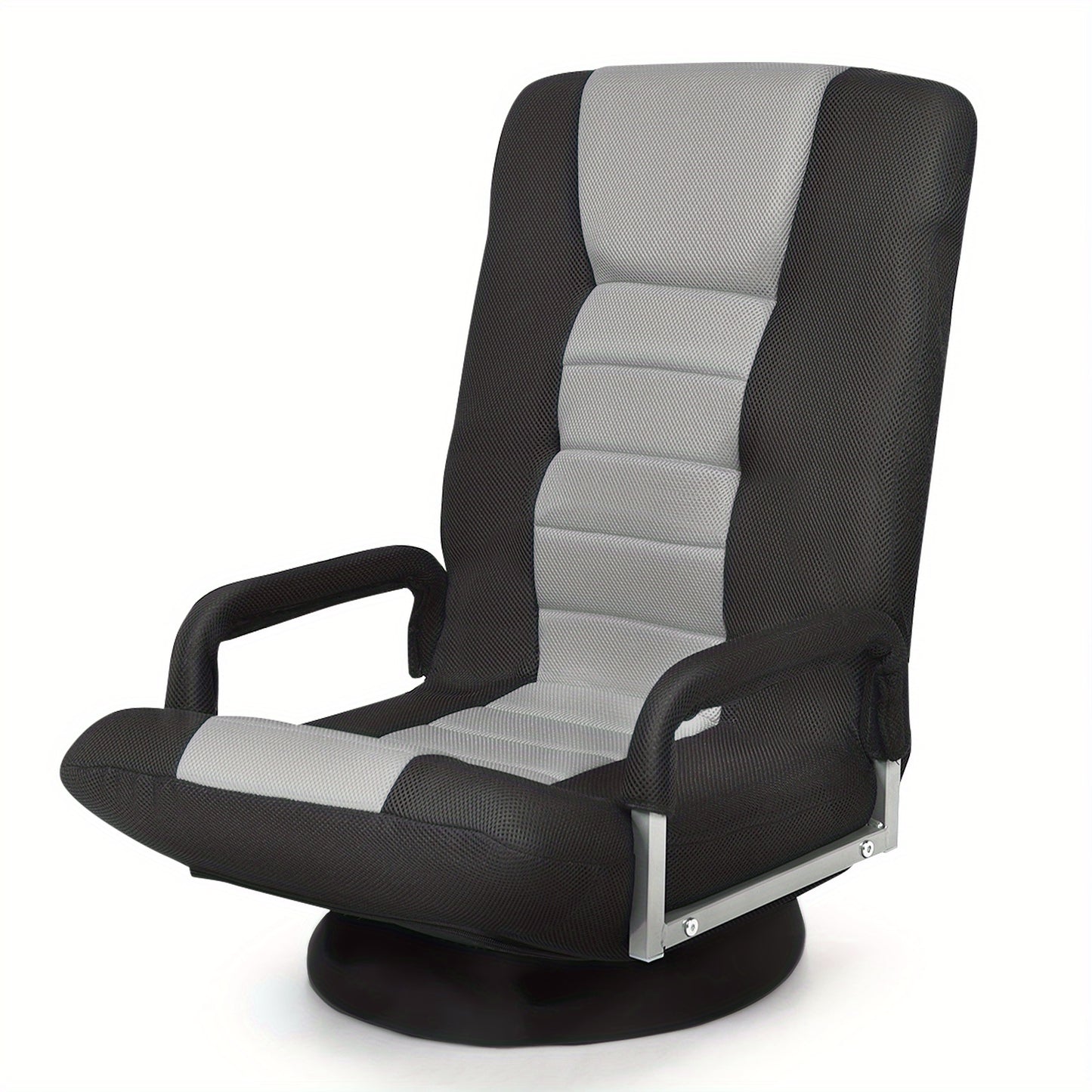 1pc LIFEZEAL Ergonomic Folding Gaming Chair, 5-Position Adjustable Backrest, Metal Frame, Mesh Weave, Swivel Lazy Sofa for Relaxation, Meditation,
