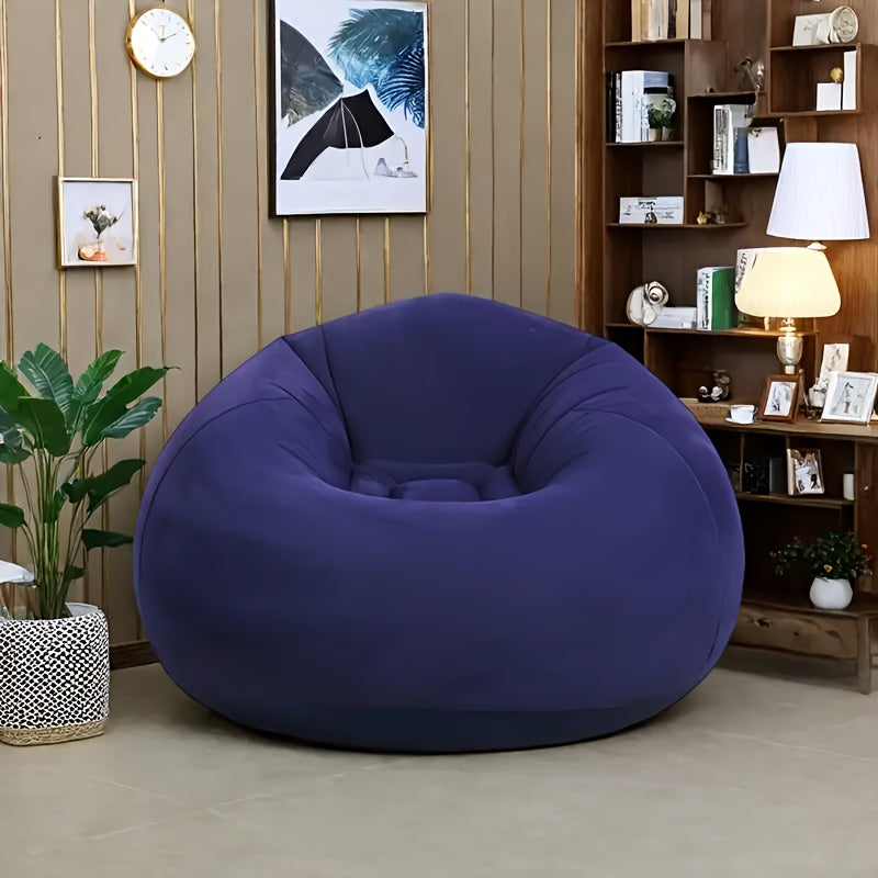 1pc Inflatable Sphere Sofa Chair - Space-Saving Lazy Seat with Easy Setup, Portable PVC Furniture for Living Room, Patio, Camping, Office - No Assembly Needed,