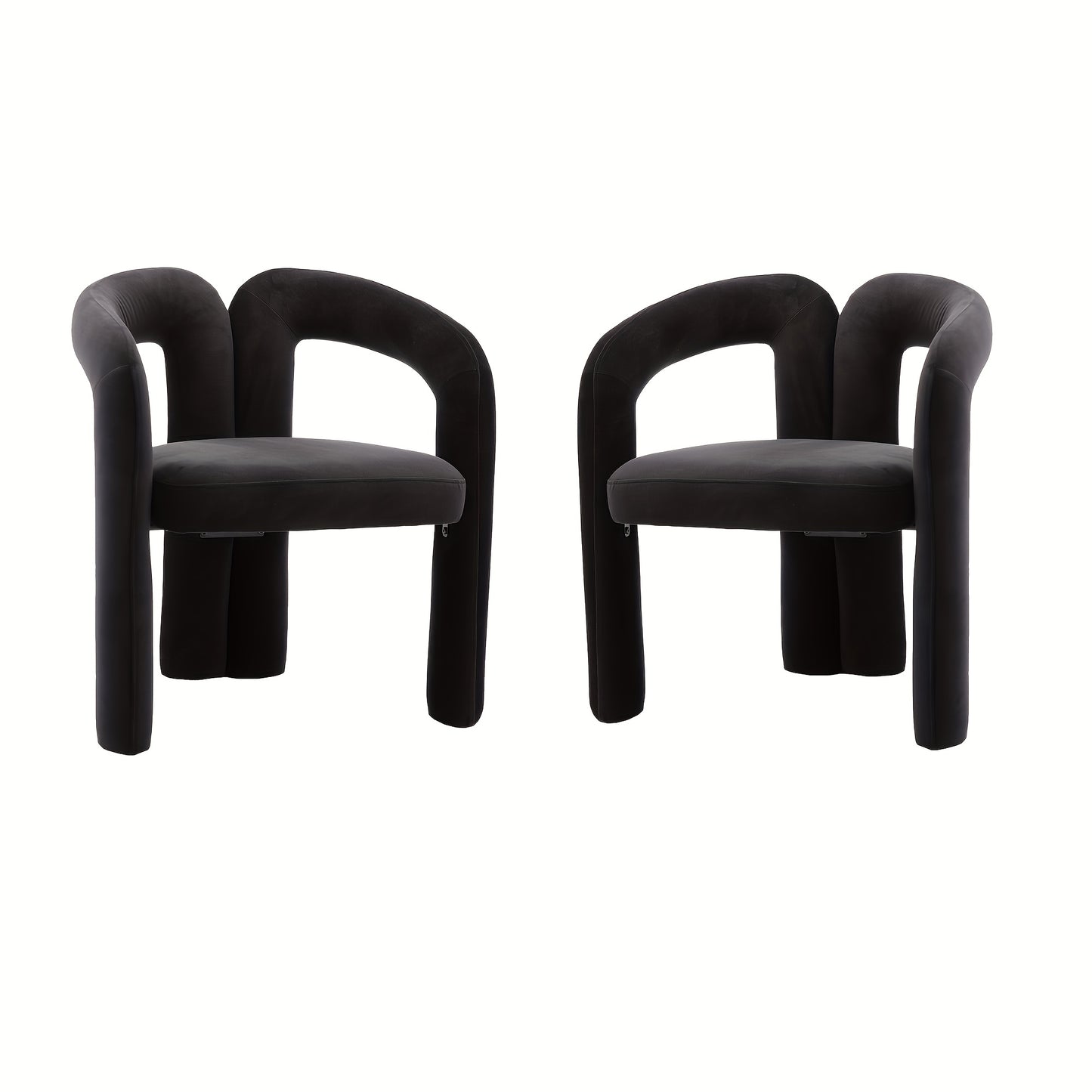 Set Of 2pcs Contemporary Designed Velvet Fabric Upholstered Accent\u002FDining Chair\u002FBarrel Side Chairs Kitchen Armchair for Living Room
