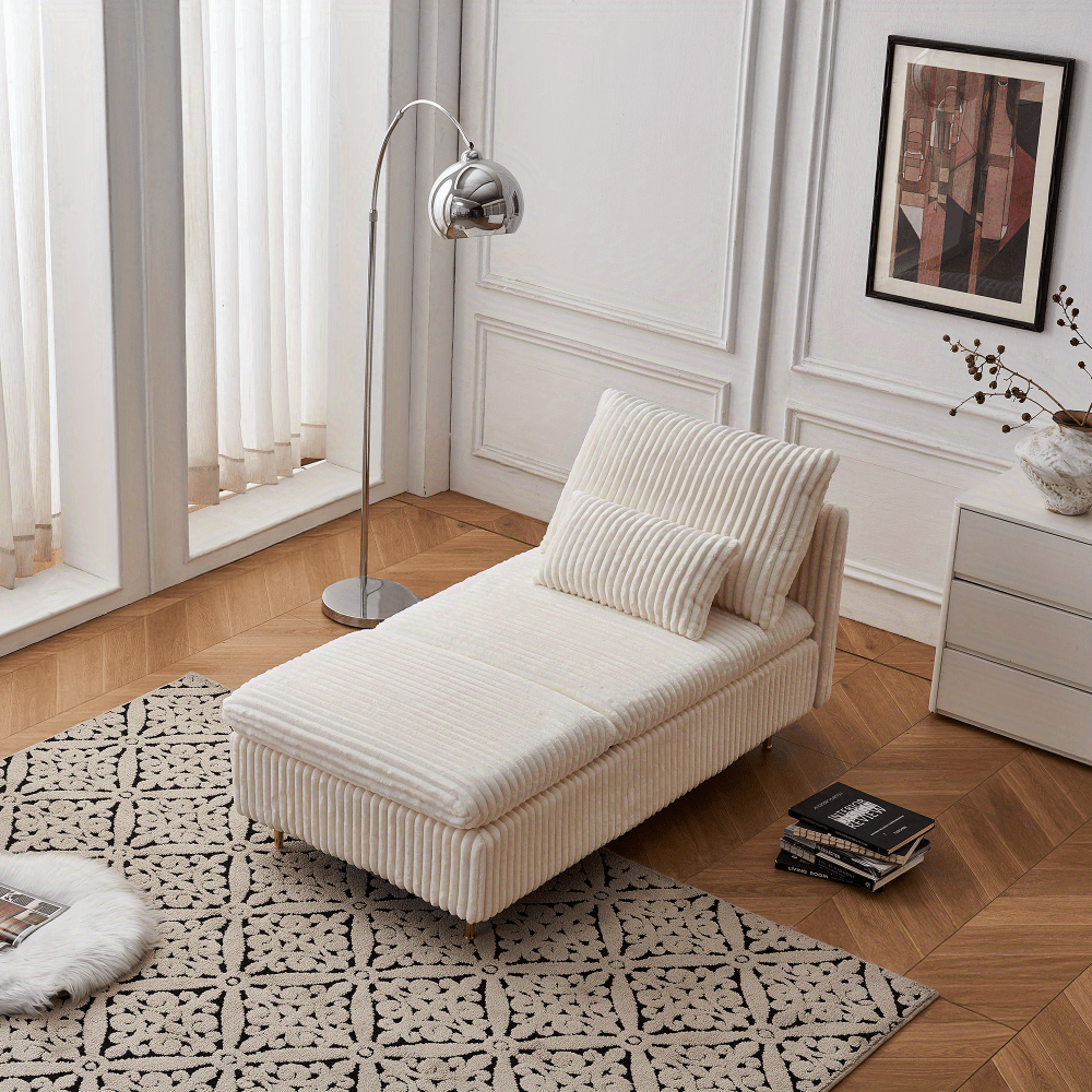 Leisure Corduroy Sofa Chair, Modern Corduroy Fabric Armchair for Small Space, Perfect for Living Room, Dormitory Or Apartment, Study