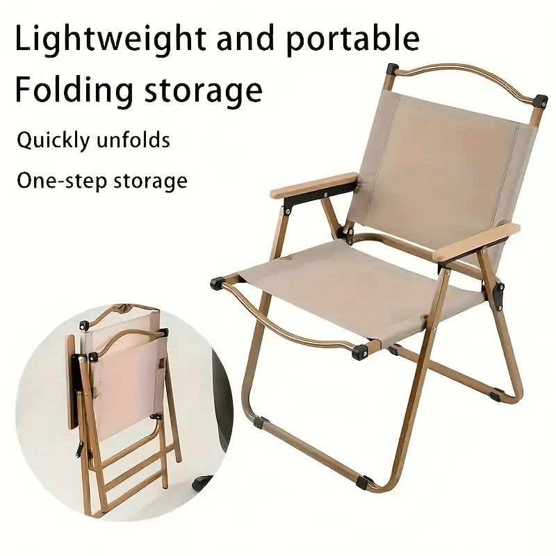 Portable Folding Camping Chair, Suitable for Outdoor Camping, Fishing, And Garden Lounging