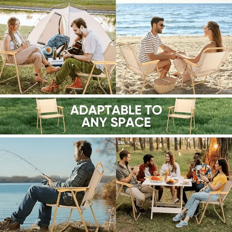 Kermit Ultra Portable Folding Chair-Green Design, Fishing, Camping and Beach-Durable, comfortable and weatherproof, dedicated lounge chair, folding and washable fishing chair,